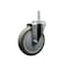 Service Caster 5 Inch Gray Polyurethane Wheel Swivel 58 Inch Threaded Stem Caster Service Caster SCC-TS20S514-PPUB-58212 - alternate 1